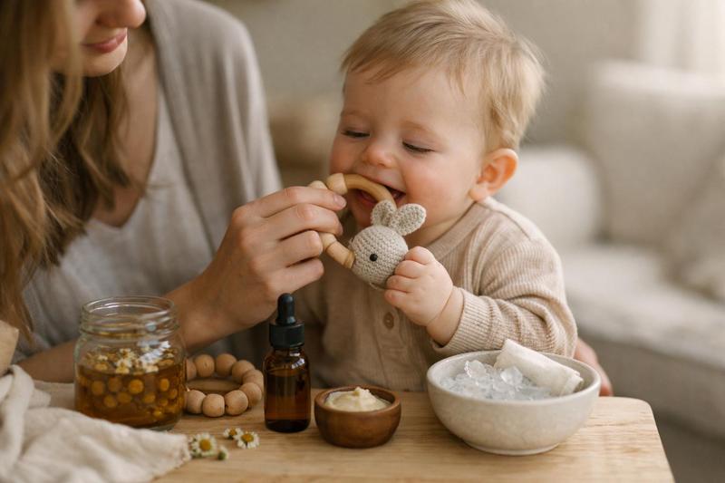 Routine de soins naturels pour soulager les poussées dentaires de bébé Routine de soins naturels pour soulager les poussées dentaires de bébé