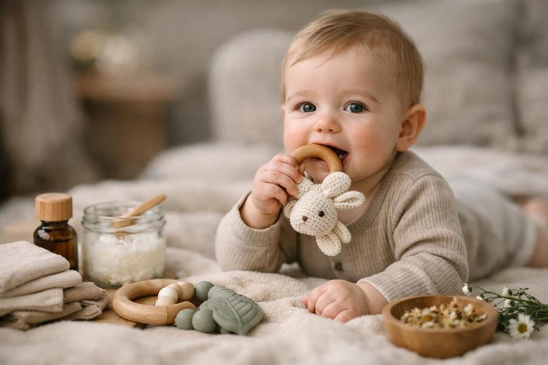 Routine de soins naturels pour soulager les poussées dentaires de bébé Routine de soins naturels pour soulager les poussées dentaires de bébé