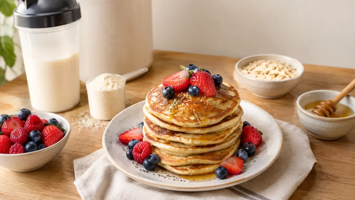 Notre recette de pancake protéiné à la whey gourmande et durable
